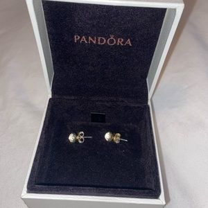 Pandora Clear Studs (Gold Plated)